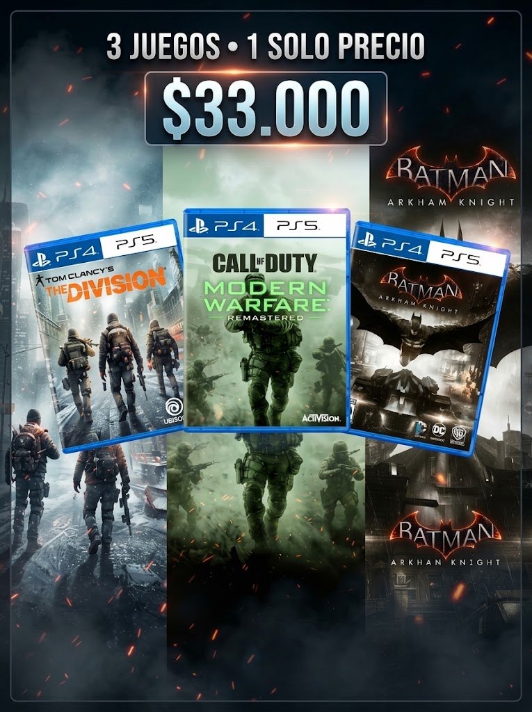 COMBO DIVCALLMAN: TOM CLANCY'S THE DIVISION, Call of Duty® Modern Warfare® Remastered, Batman™ Arkham Knight